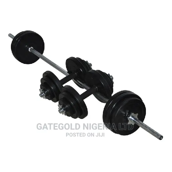 Wk-50r Deluxe 50kg Rubber Barbell/Dumbbell KIT