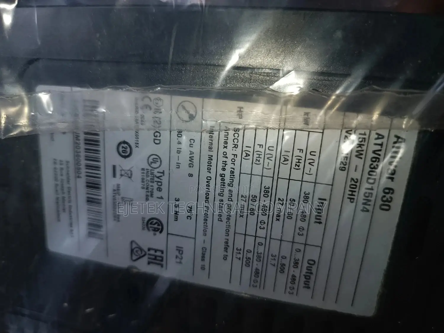 Schneider Motor Control Atv630 15kw/20hp Inverter