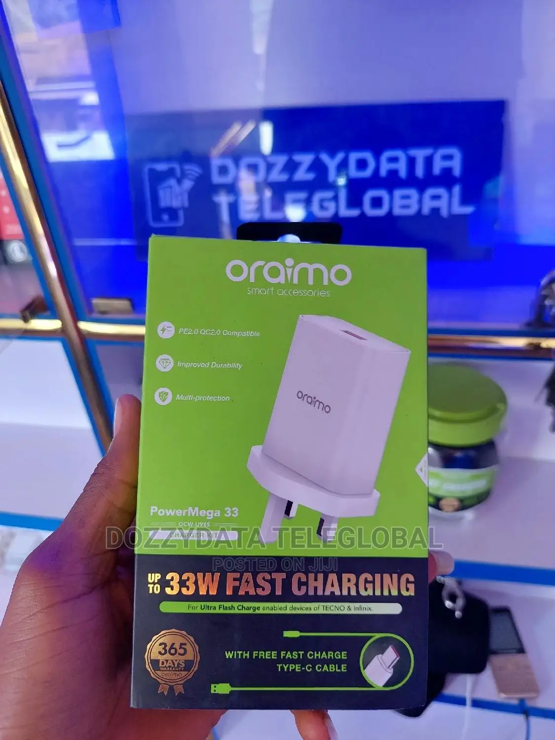 Oraimo 33w Fast Charger (Ocw-U98s)