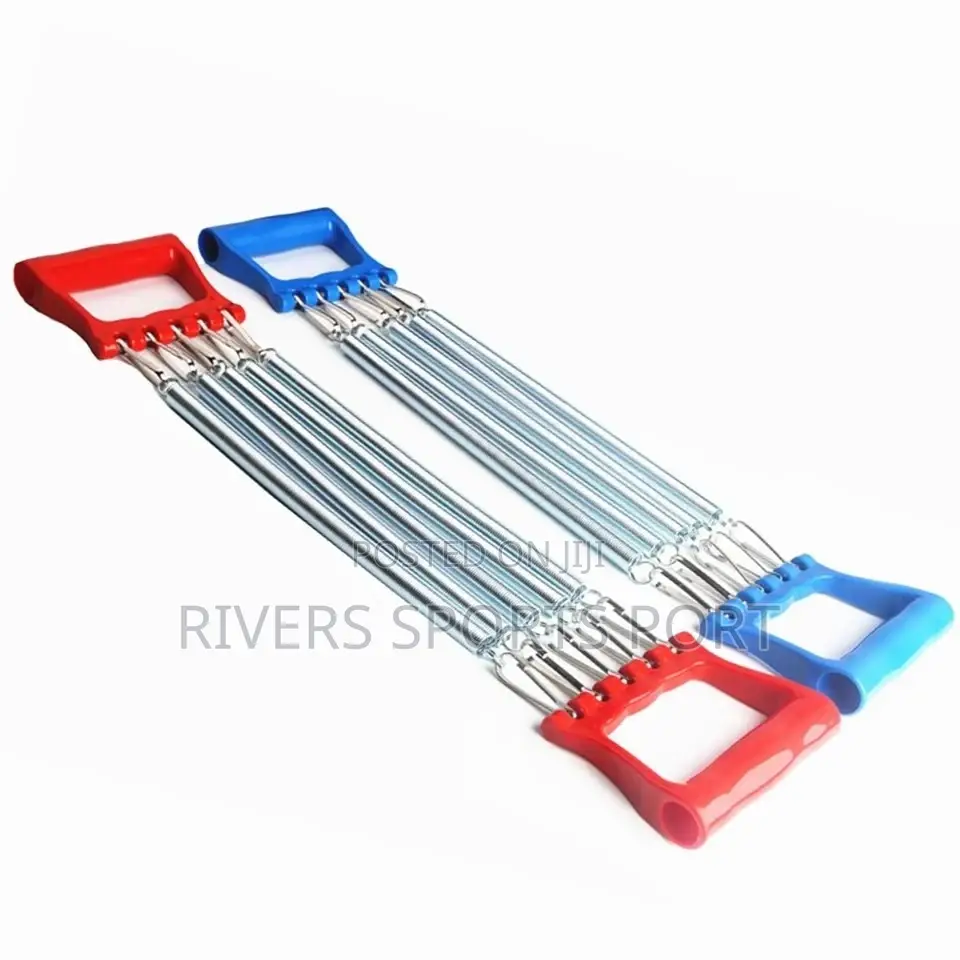 5 Spring Adjustable Firm Plastic Handle Chest Expander