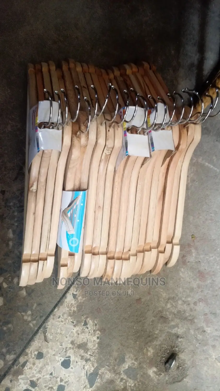 Brand New Packs of Wooden Clothes Hangers