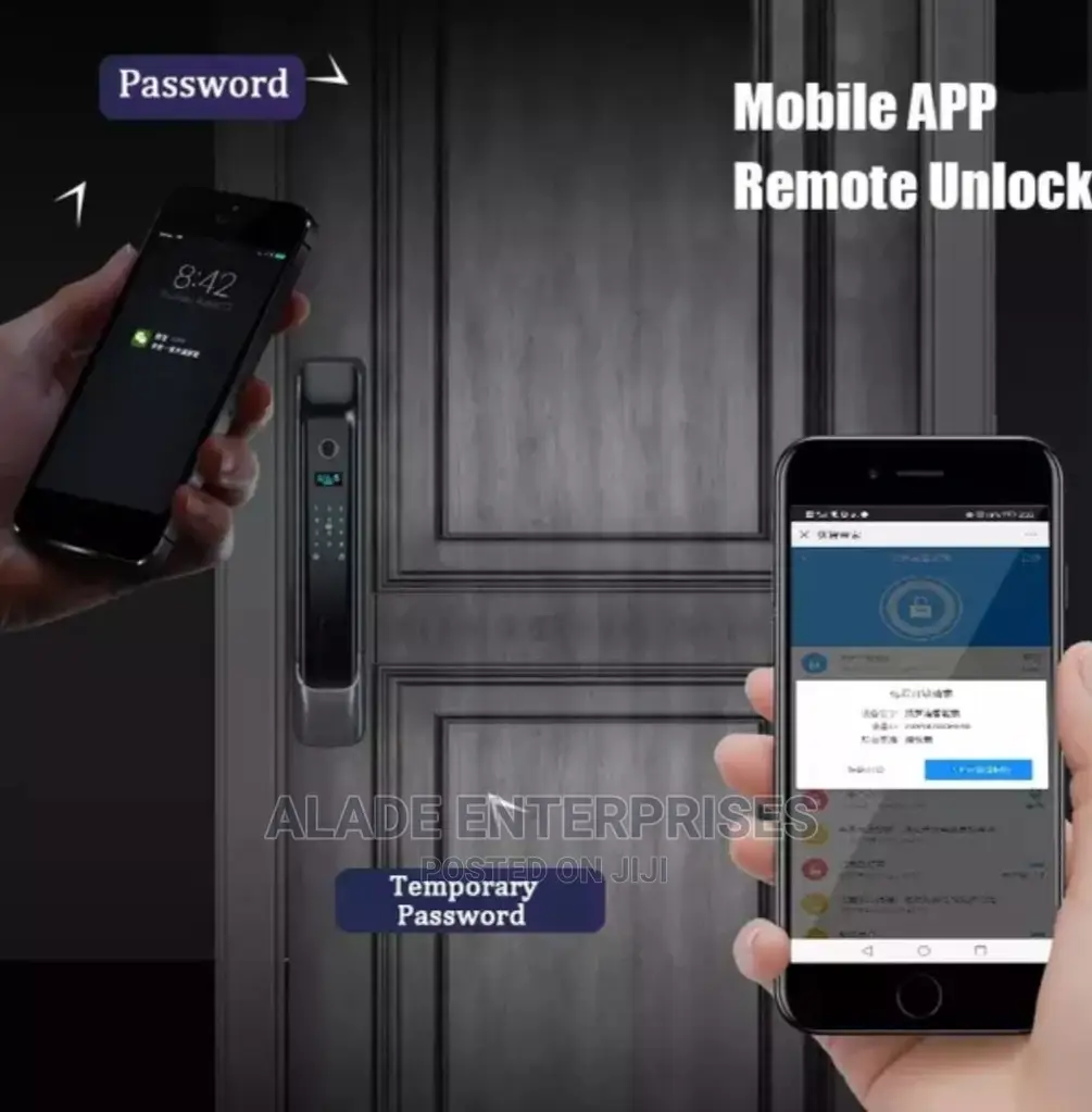 Smart Lock With Video Doorbell, Mobile Image and Remote Open