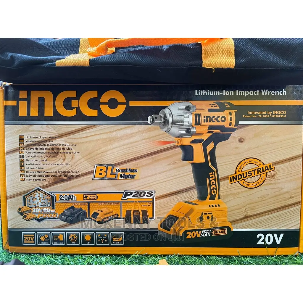 Ingco Li-Ion Impact Wrench Brushless Motor 20v