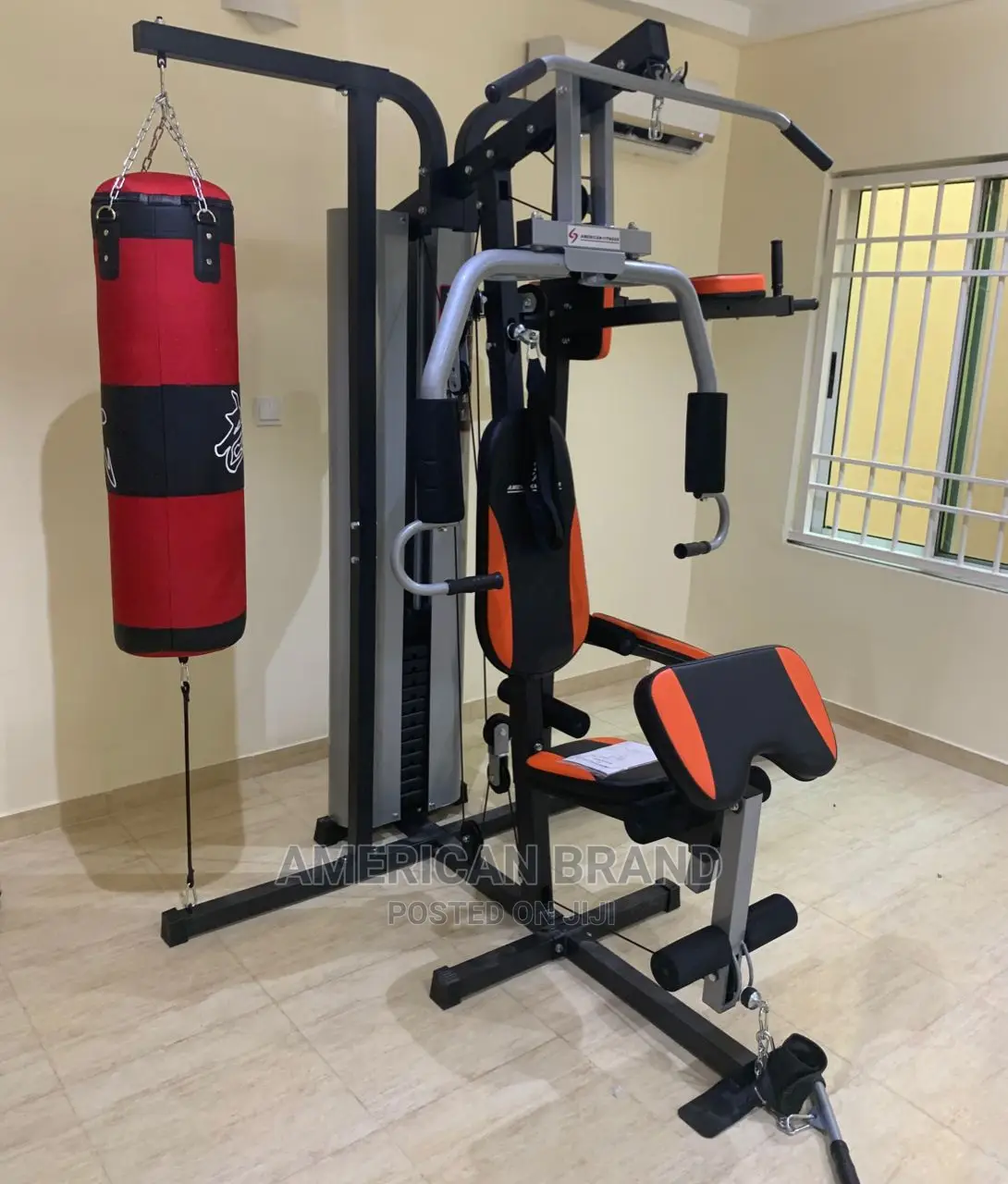 Multi Station Gym With Punching Bag and Sit Up Bench
