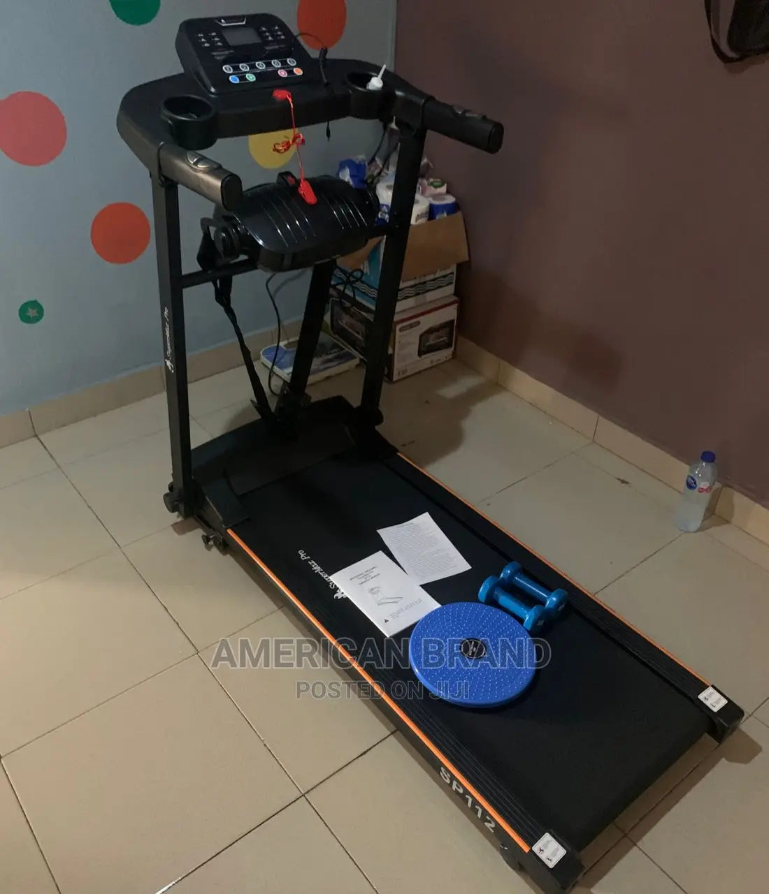 Powermax Pro Branded 2.0hp Treadmill With Massager, Dumbbell