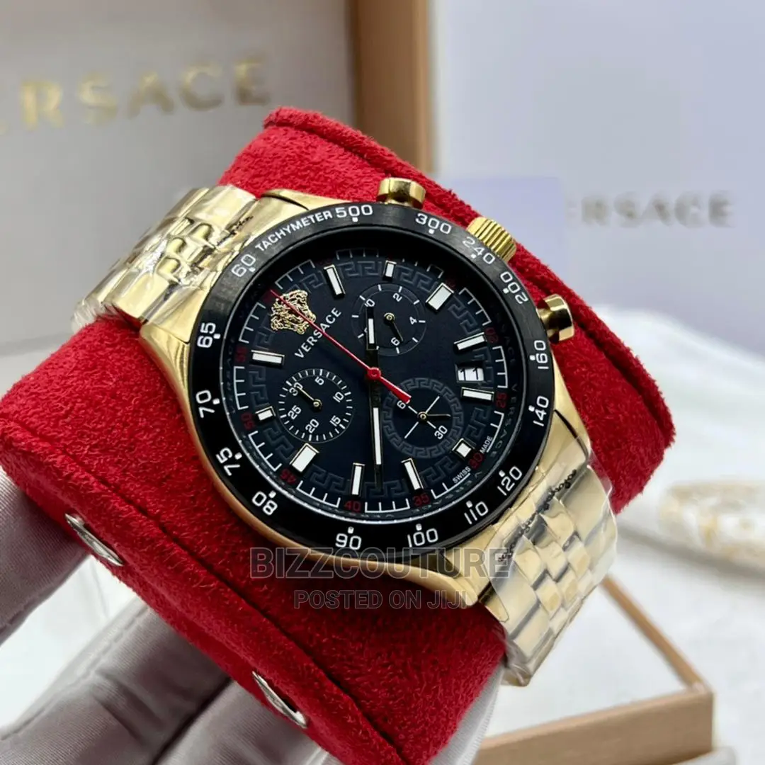 High Quality VERSACE Gold Chain Watch Available in Store