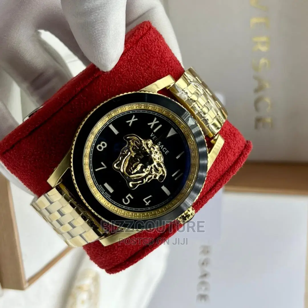 High Quality VERSACE Gold Chain Watch Available in Store