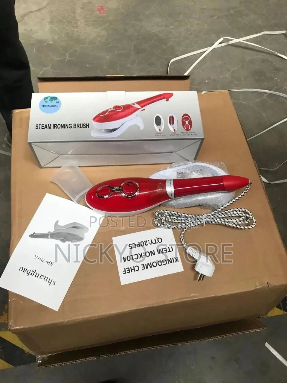Red Steam Iron