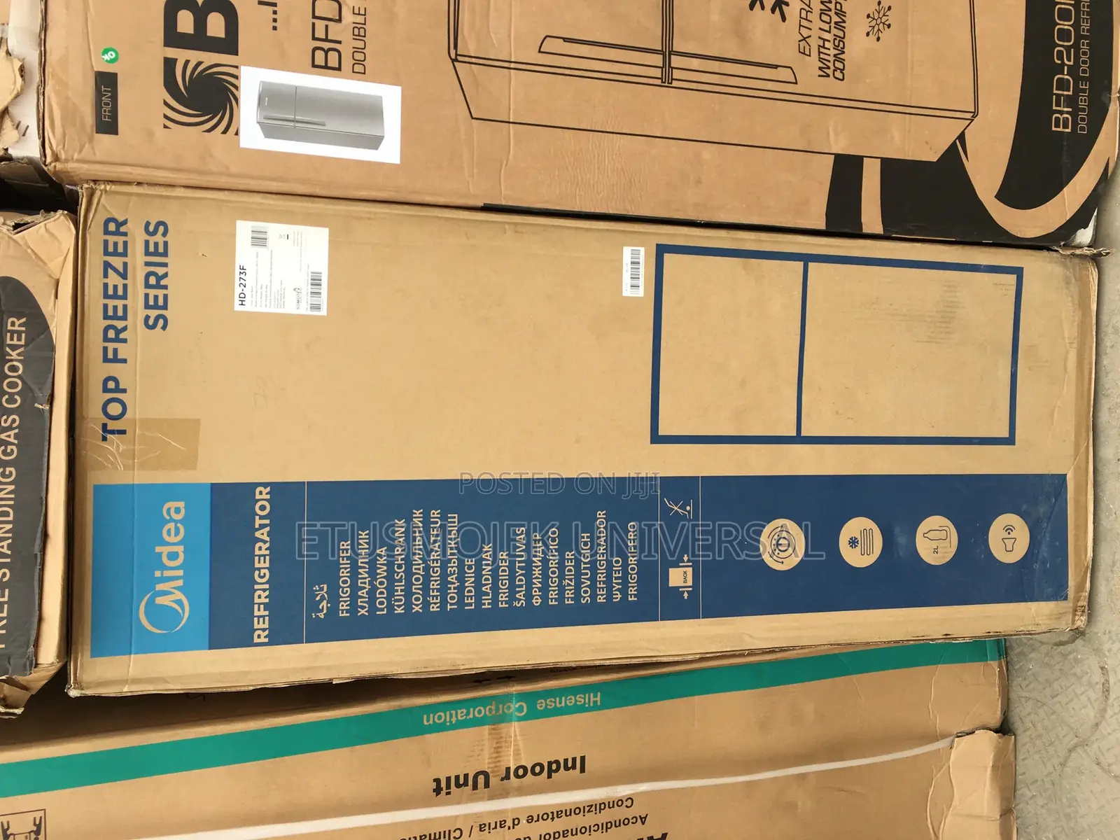 MIDEA Double Doors Refrigerator/Hd273/207liters