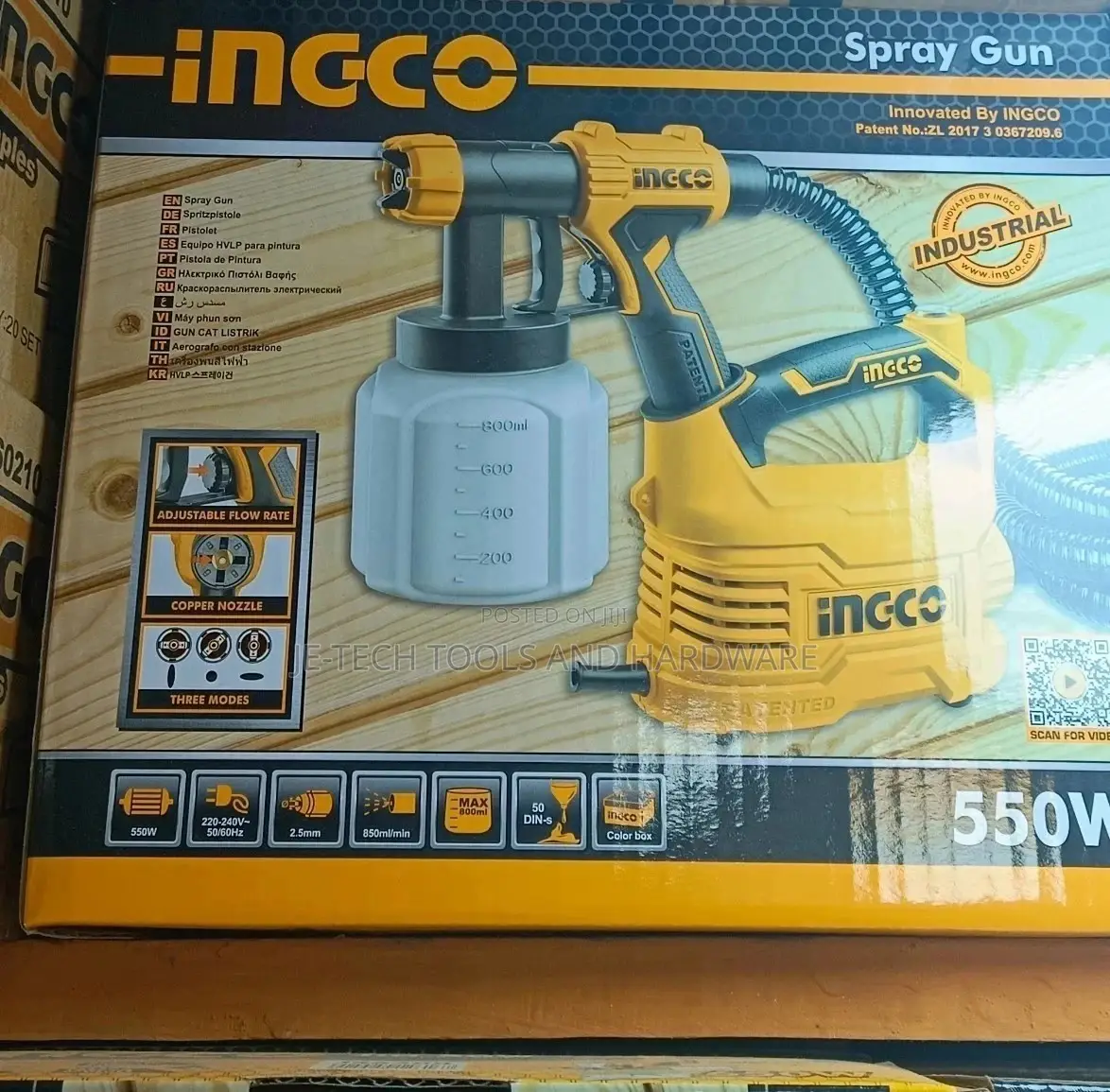 Ingco Electric HVLP Paint Sprayer Gun 550W
