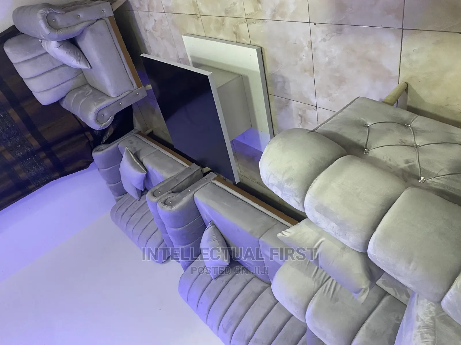 Modern 7 Seater Living Room Fabric Made Sofa Chair.