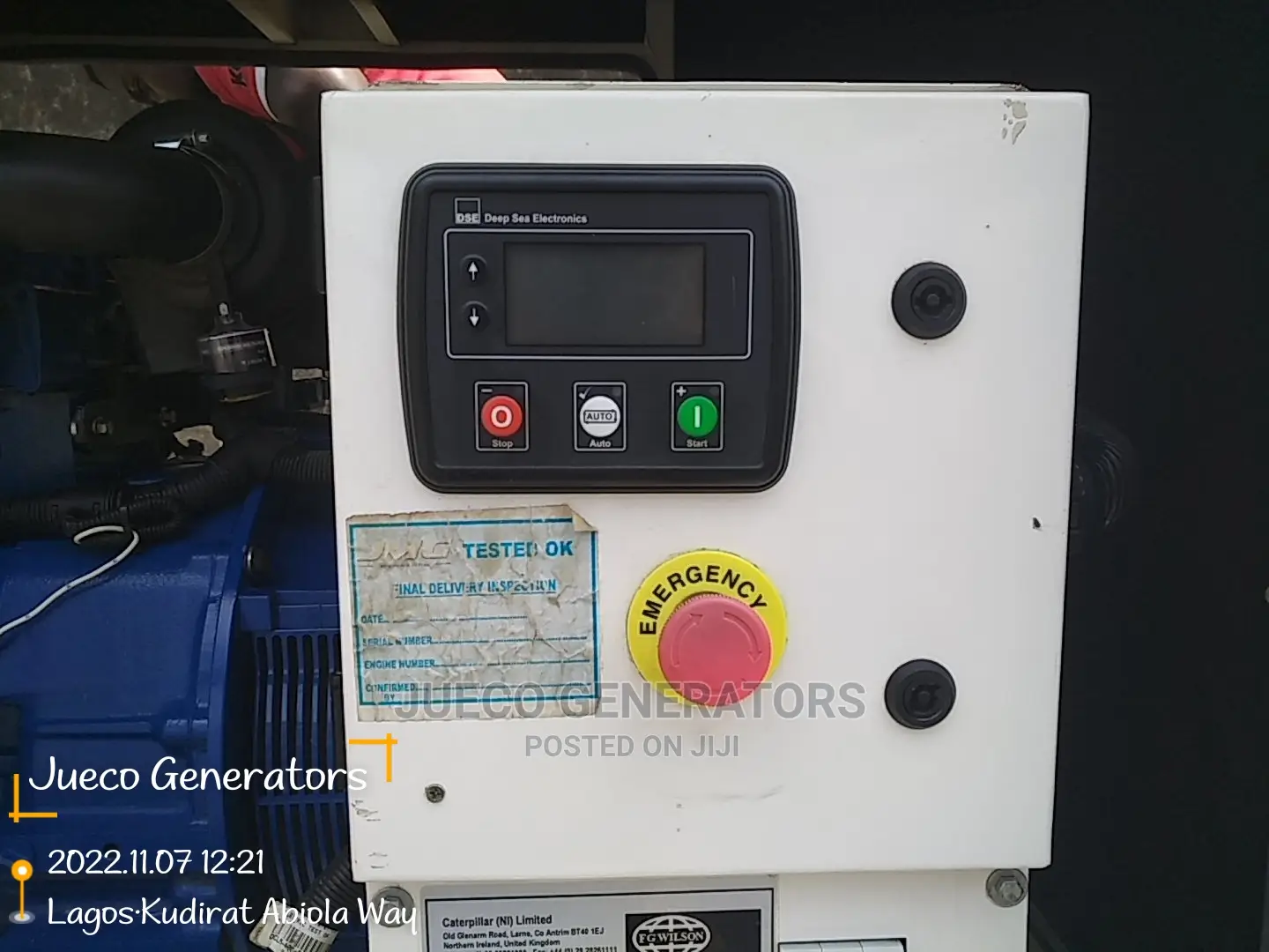 FG Wilson 15kva Soundproof Diesel Generator.