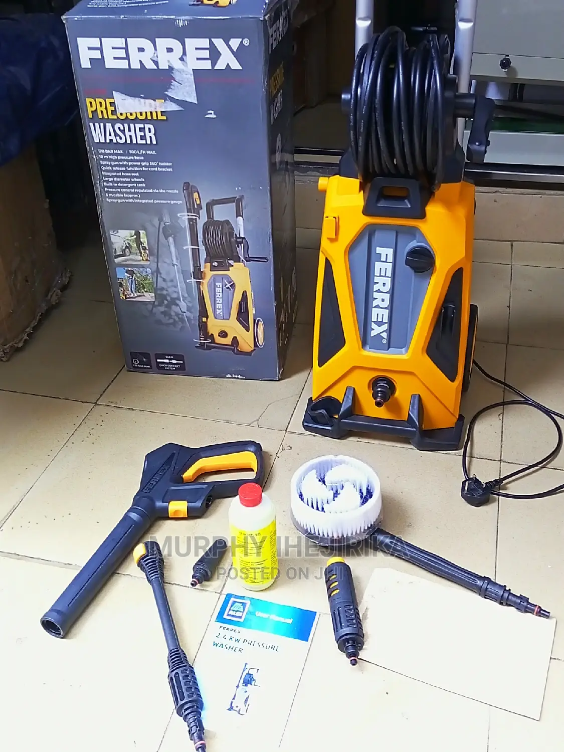 Durable Ferrex High Pressure Washer 2400w