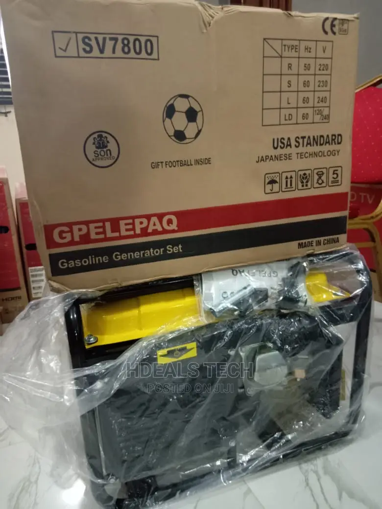 Brand New Manual Elepaq Sv7800 4.5kva Generator