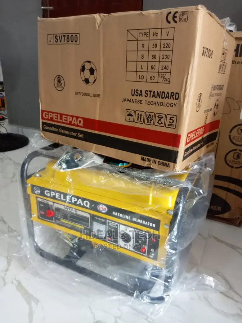 Elepaq Sv7800 4.5kva Manual Start Gasoline Generator.
