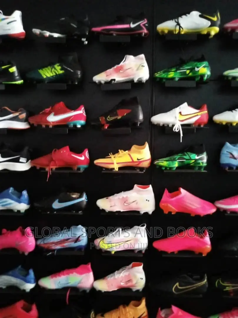 Blue and Black Nike Football Boots