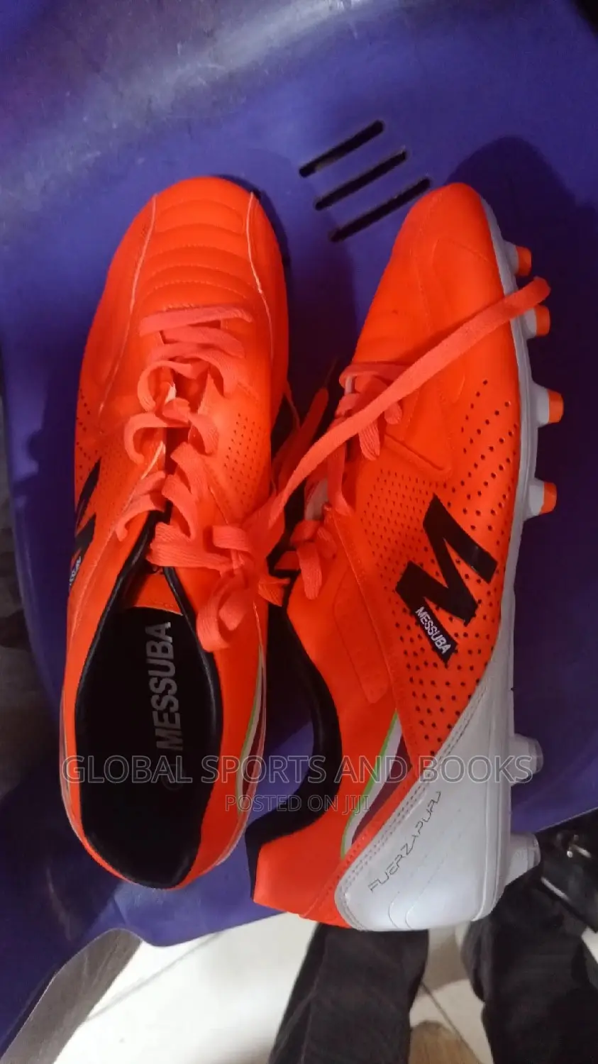 Blue and Black Nike Football Boots