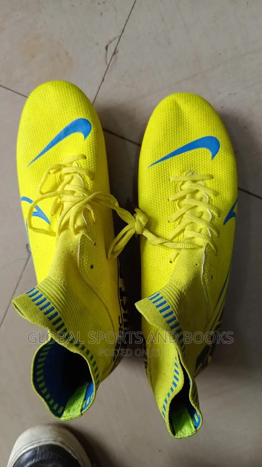 Blue and Black Nike Football Boots