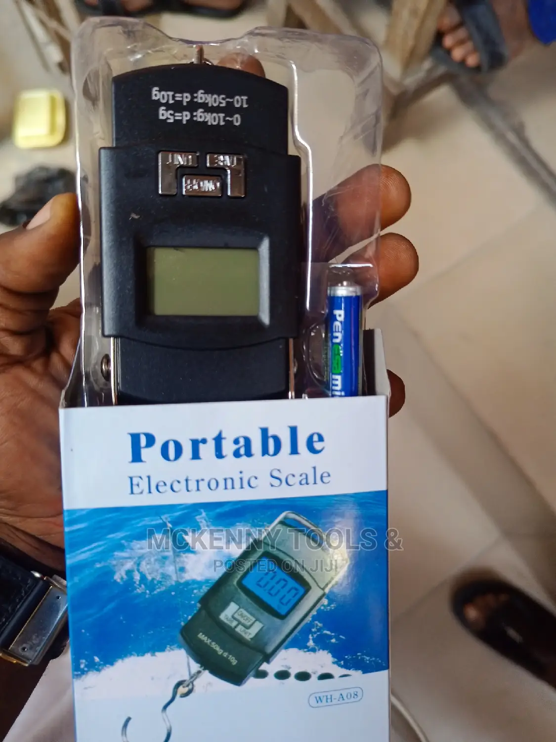Portable Electronic Scale
0.00
MAX:50kg D:10g
O S