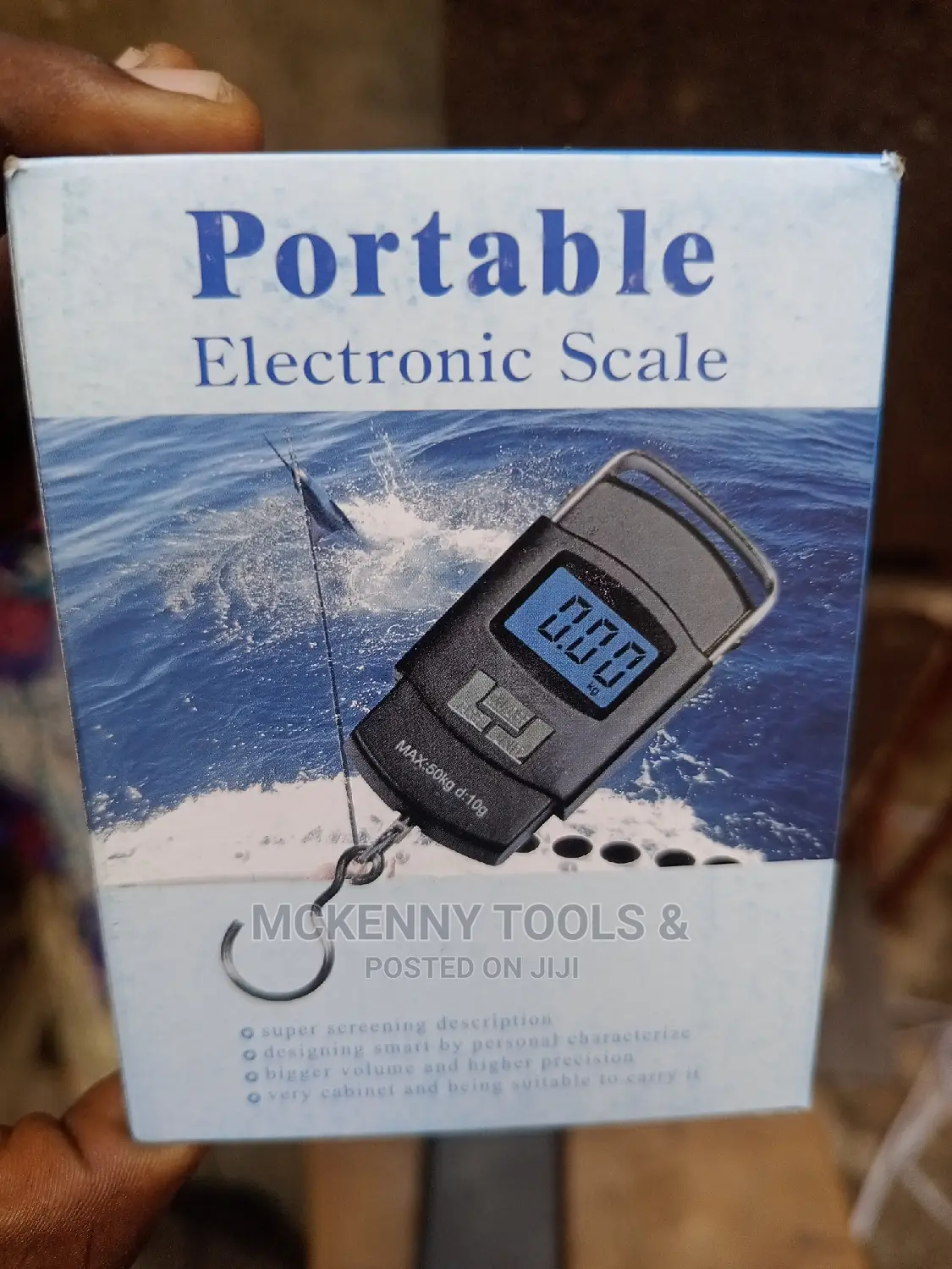 Portable Electronic Scale
0.00
MAX:50kg D:10g
O S