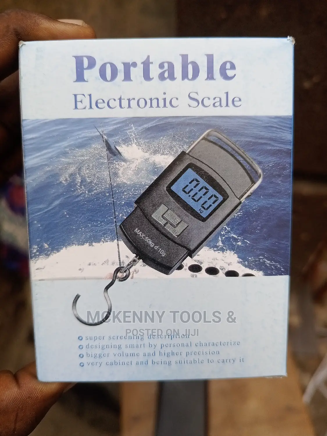 Portable Electronic Scale
0.00
MAX:50kg D:10g
O S