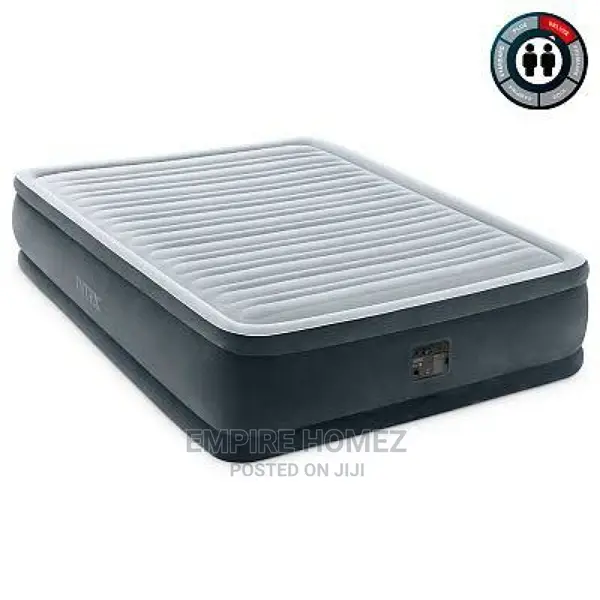 18in Queen Dura-Beam Essential Rest Airbed With Inbuilt Pump