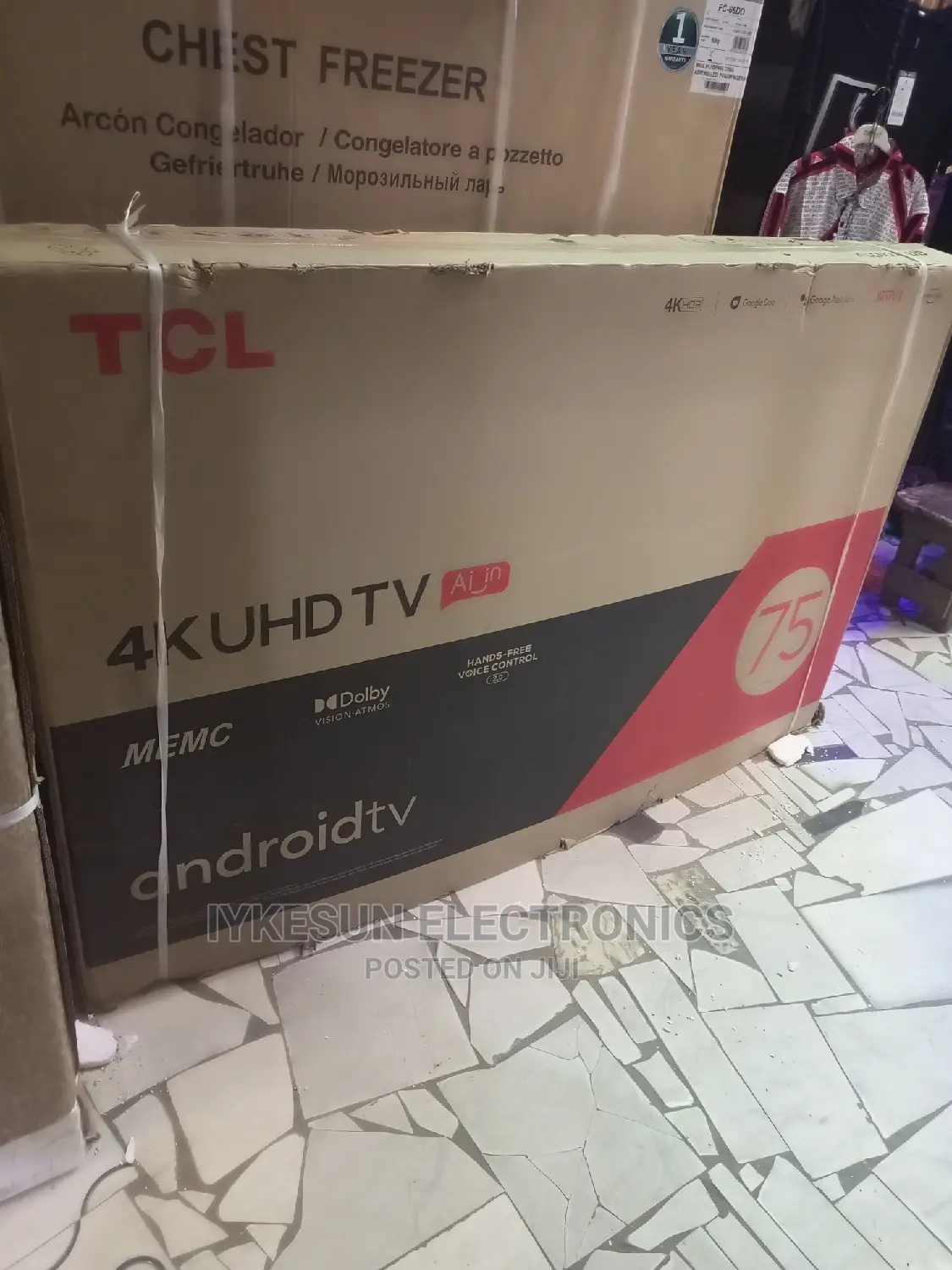 Original TCL TV 75" Android TV 4KUHD Smart Netflix Youtube