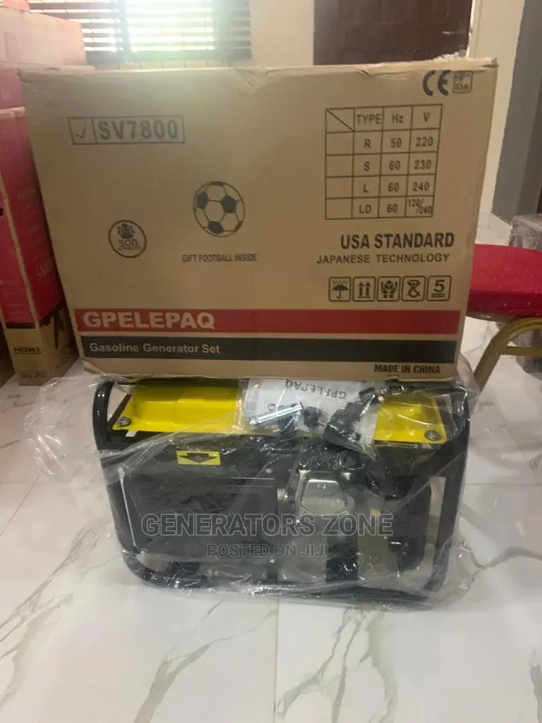 Elepaq 4.5kva Manual Start (Sv7800) Gasoline Generator.