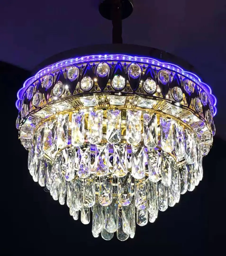 Quality Ceiling Mounted Crystal Chandelier Light