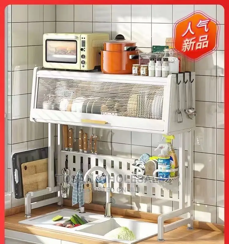 Luxury Kitchen Sink Rack With Cabinet Door(BIG)