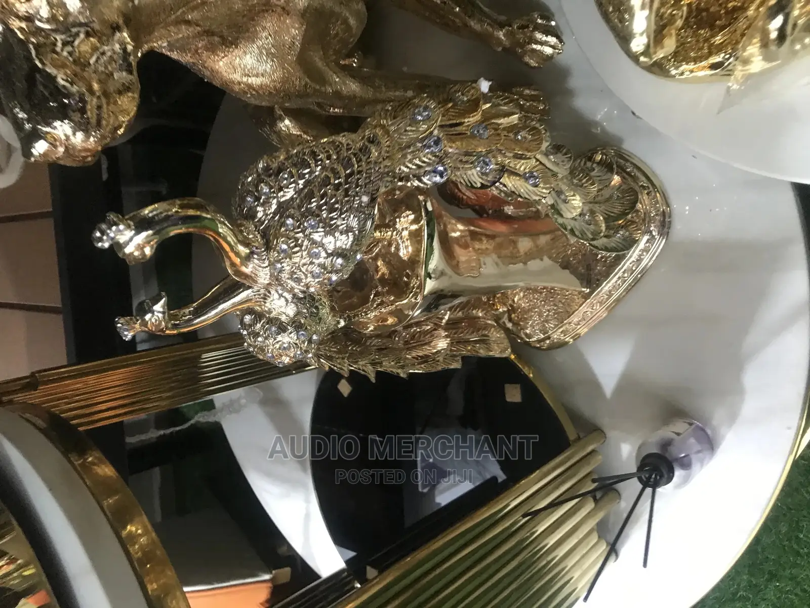 Golden Peacock for Tables at Home and Office Luxury Items