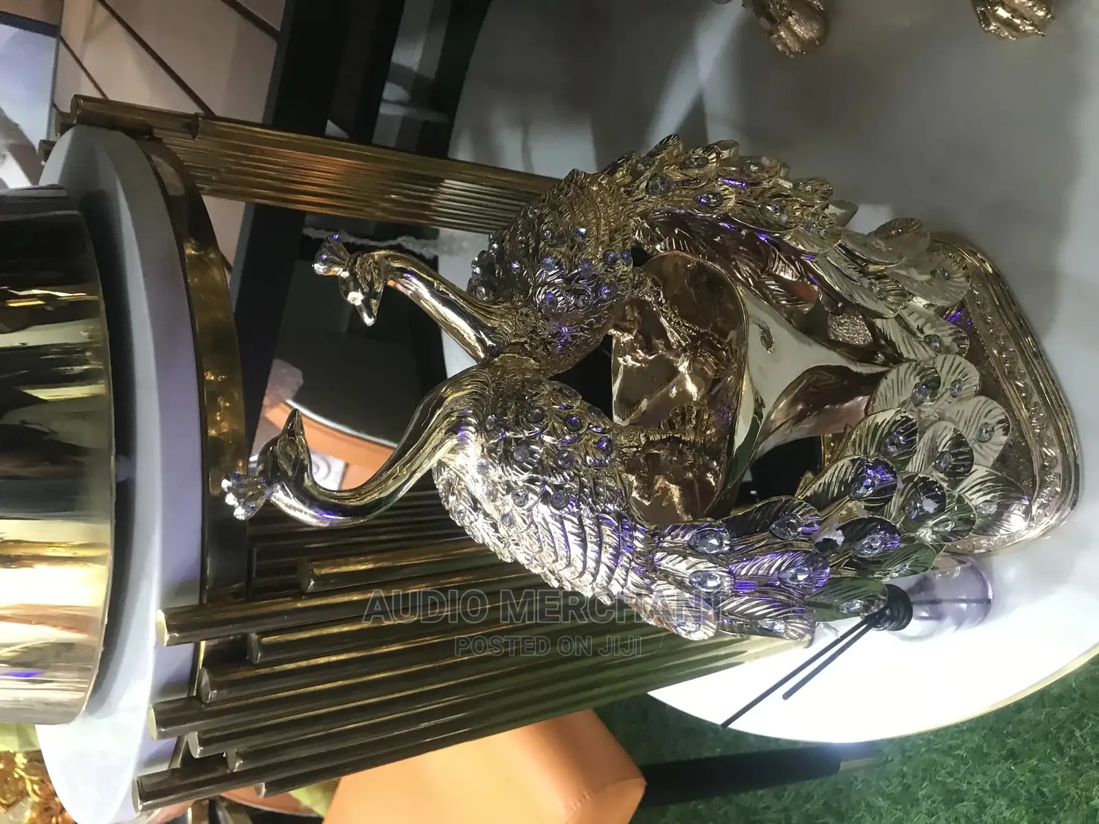 Golden Peacock for Tables at Home and Office Luxury Items