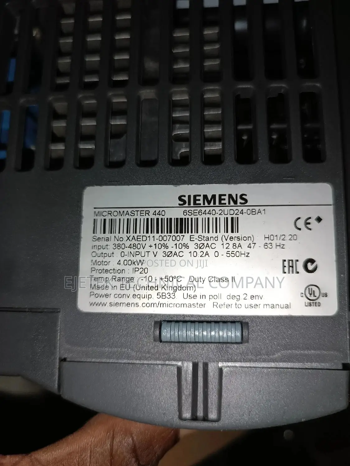 Siemens VFD Motor Drive 4kw/5hp 380v