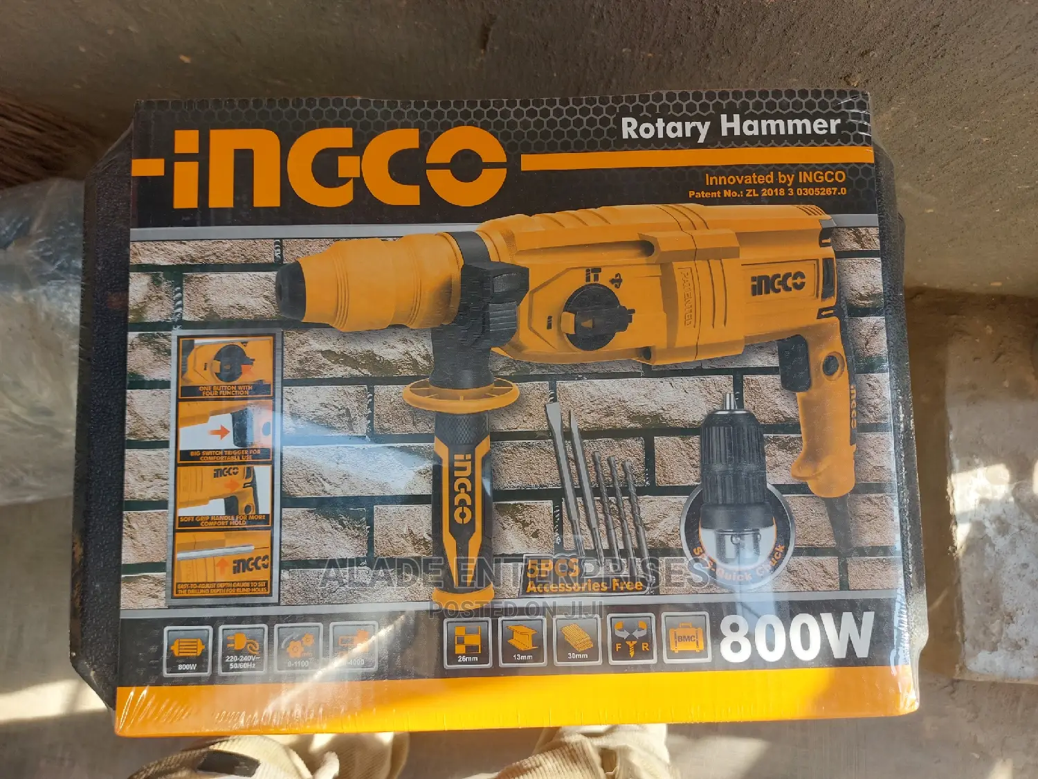 Ingco Rotary Hammer 800w Double Chuck- Rgh9028-2