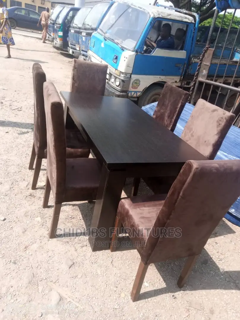 Wooden Dining Table With 6 Chairs