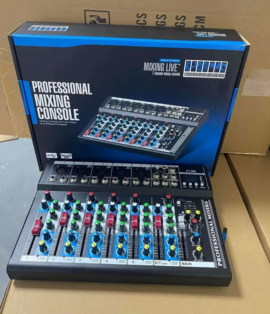 7channel Professional Mixing Console With Bluetooth Usb