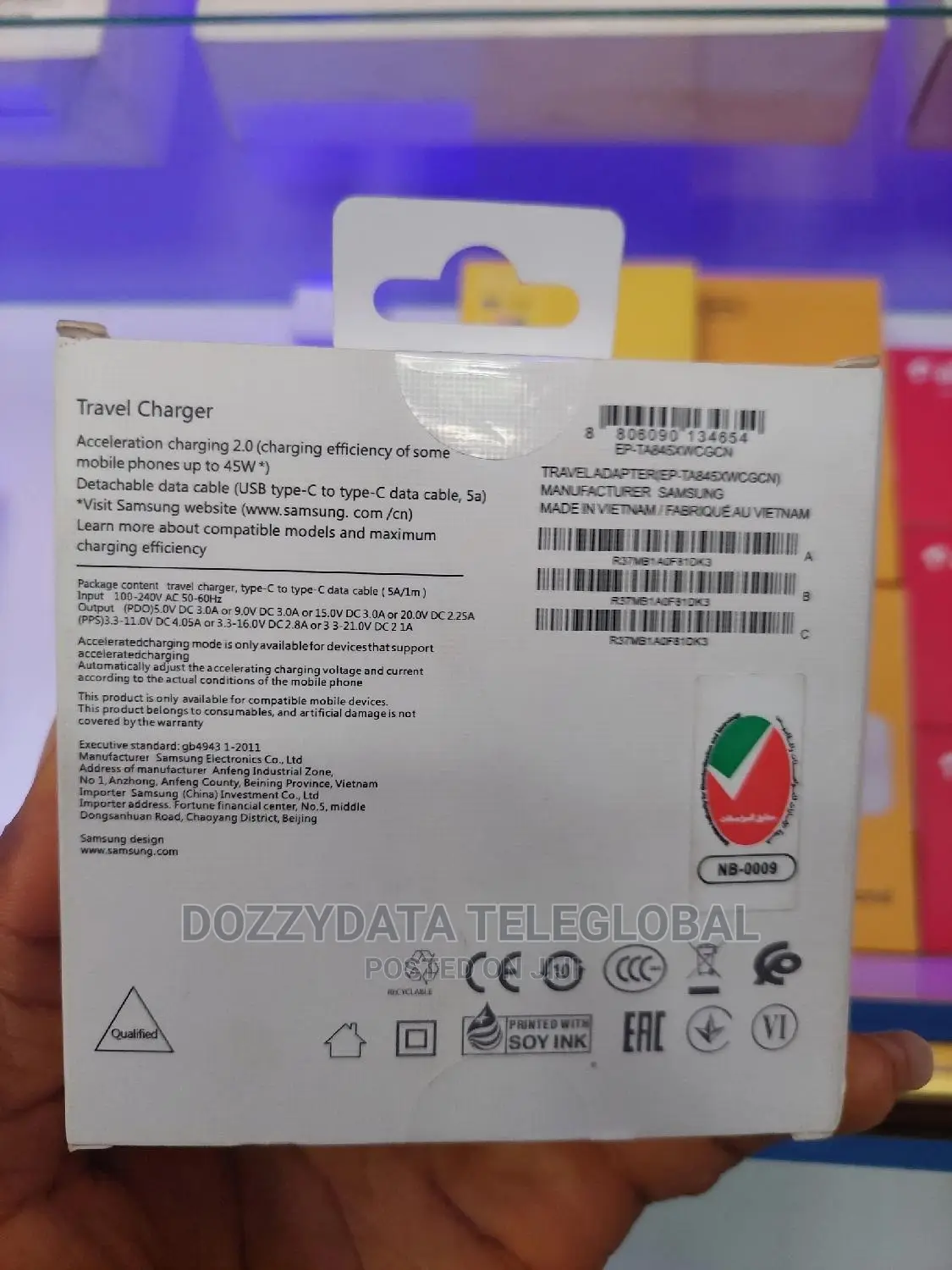 Samsung Charger (45W With USB Type C Cable)