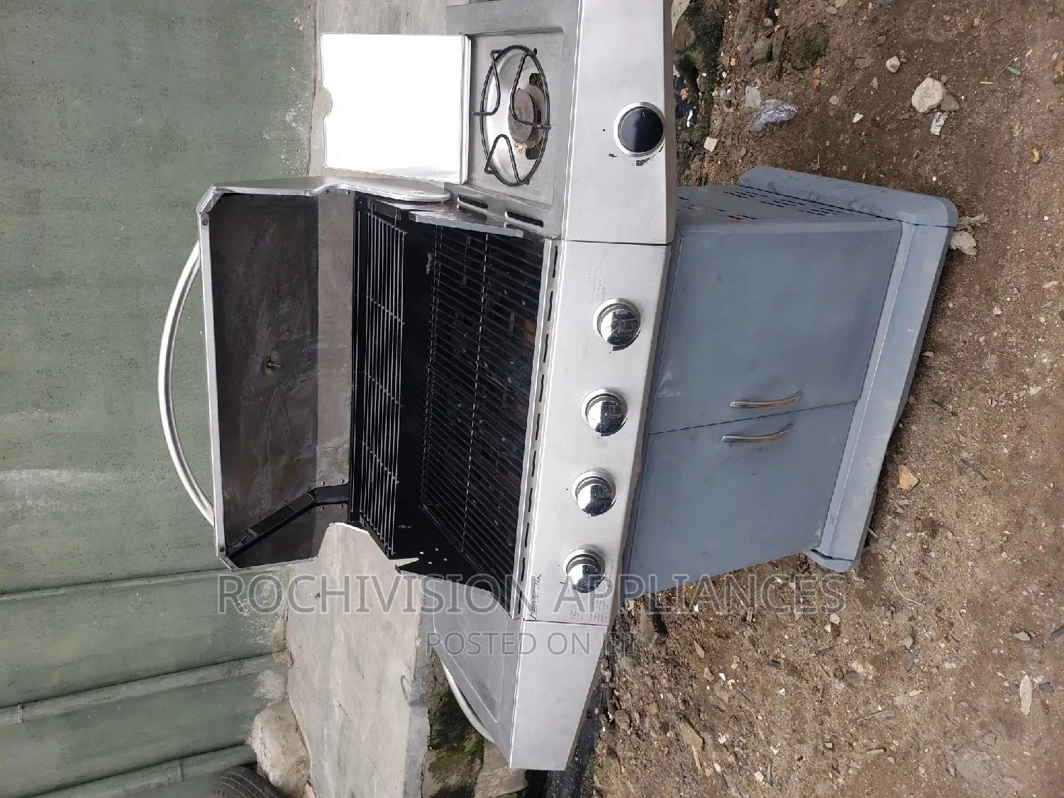 5burner Stainless Steel Barbecue 5burner Bbq With Side Stove