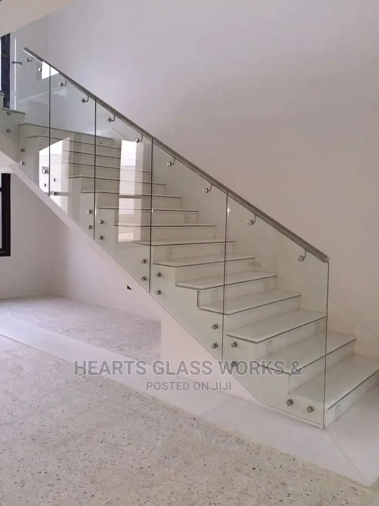 Simple But Indoor Glass Stairs Railings System
