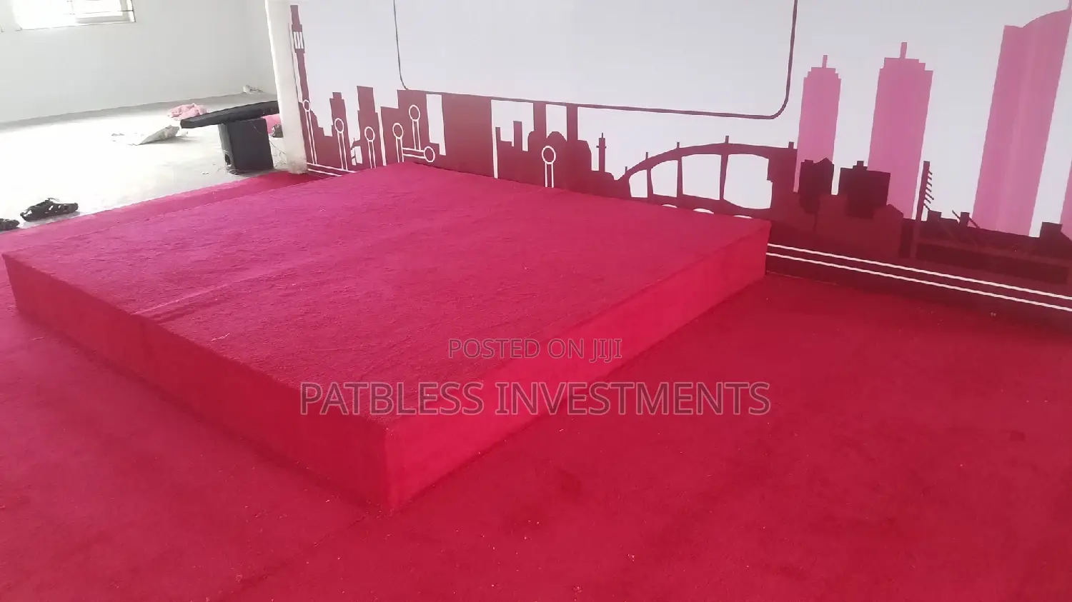 Super Red Carpet Rug. #8000 Per Sqm.