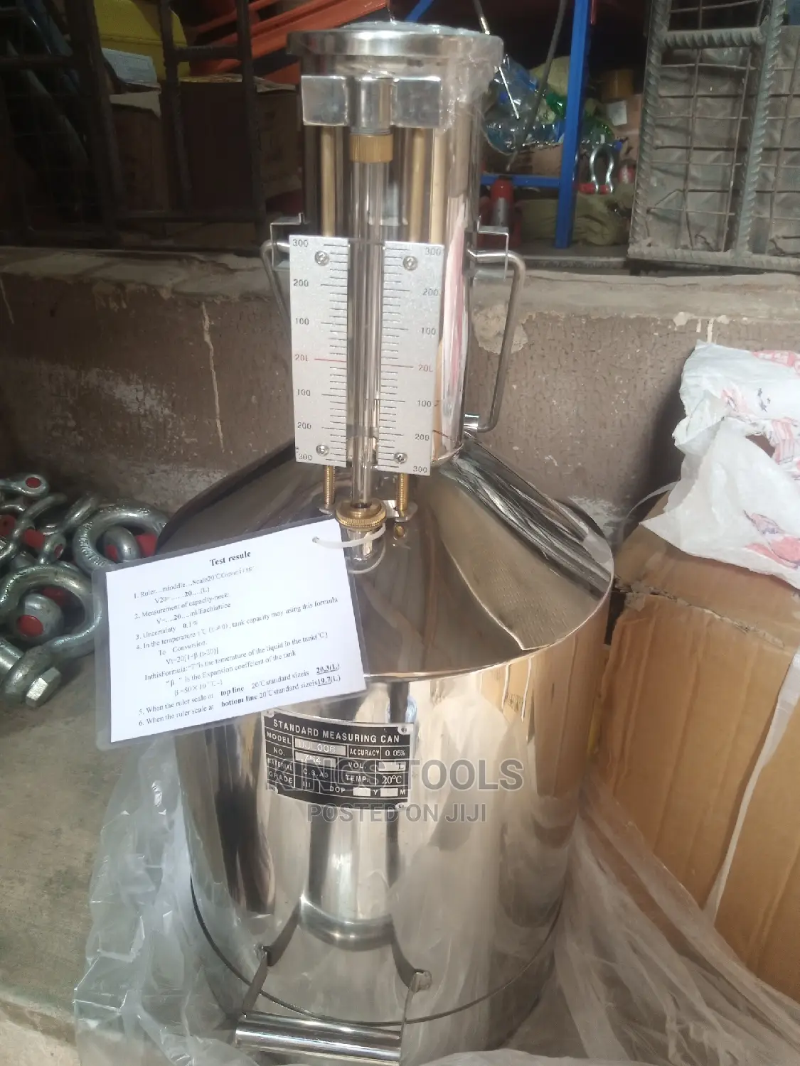 Stainless Steel Measuring Can Apparatus 10l