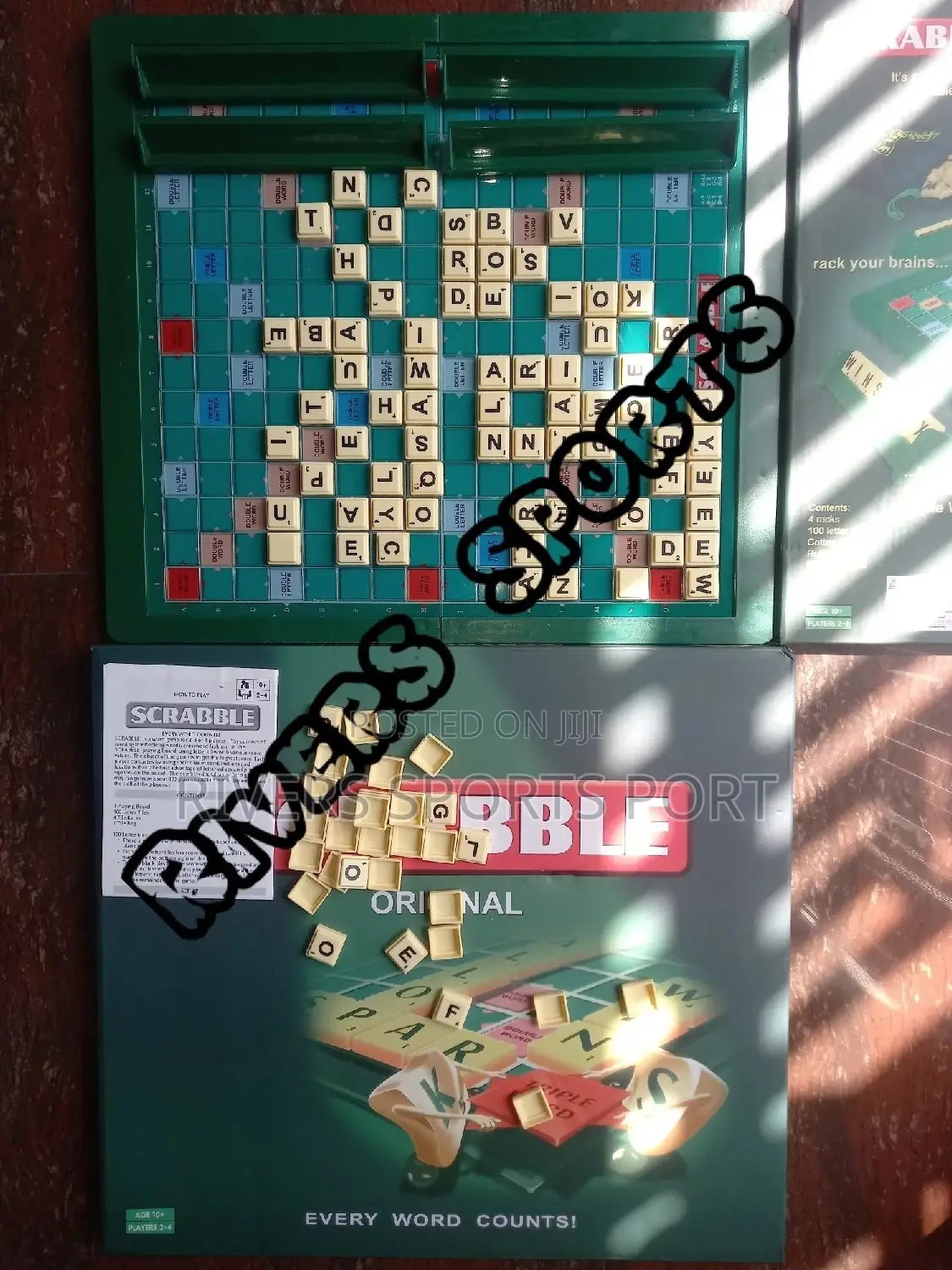 Biggest Scrabble Game Lock Tiles. Plastic Transparent Top