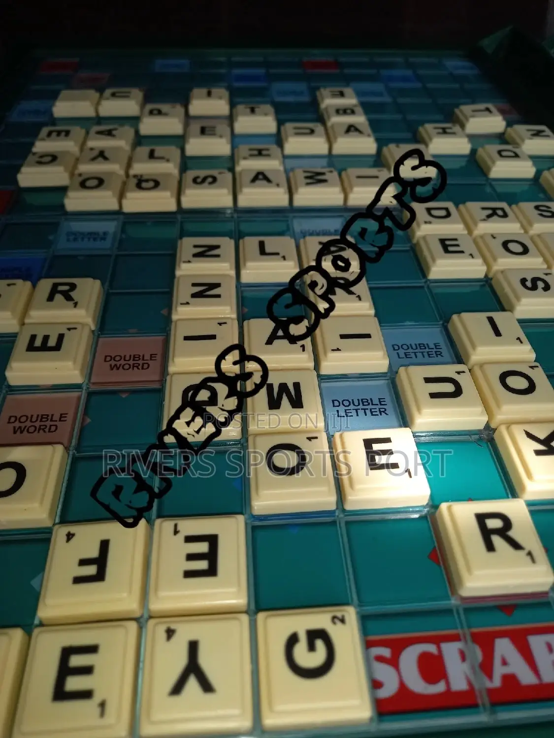 Biggest Scrabble Game Lock Tiles. Plastic Transparent Top