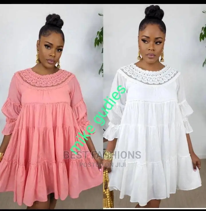 Ladies Cute White Short Dress