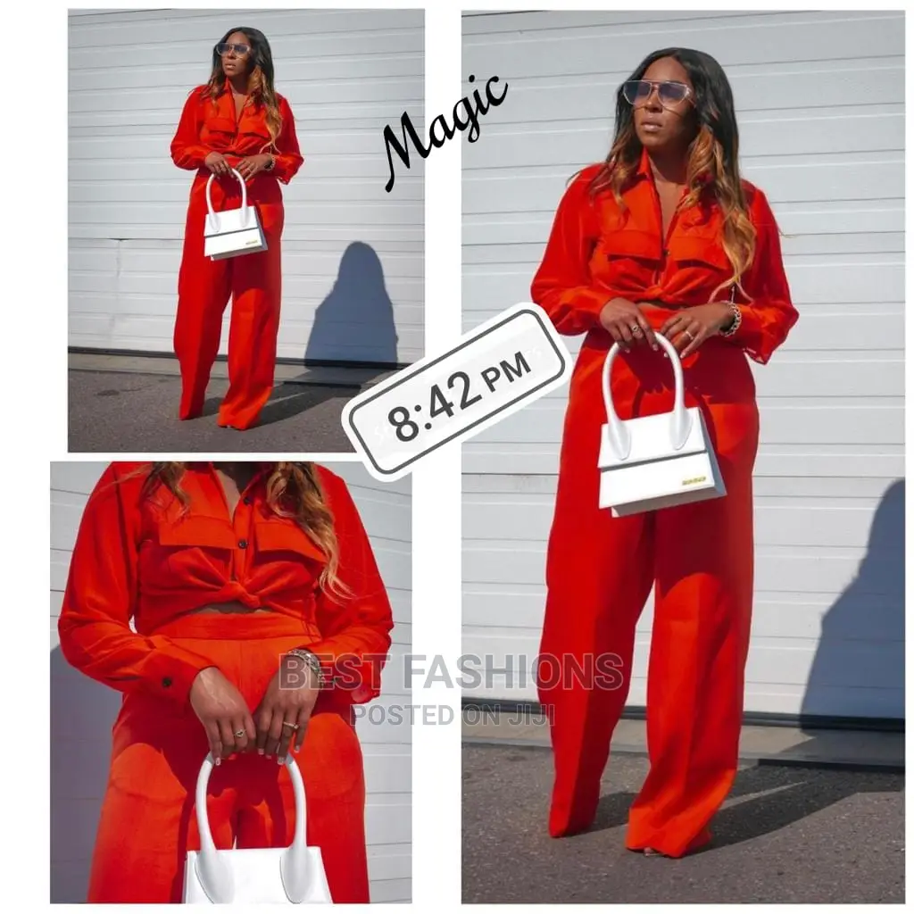Classic Ladies Crop Top and Parazzo Trousers
