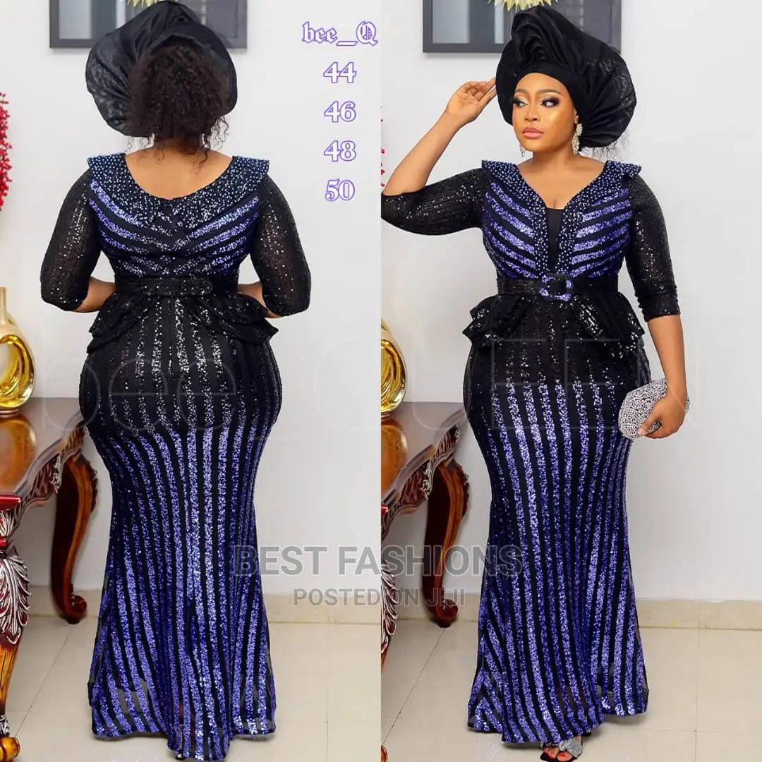 Elegant Ladies Peplum Dinner Gown