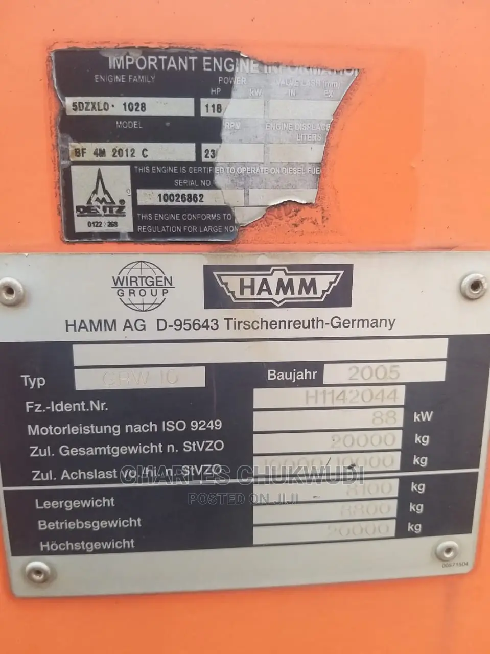 Few Months Used Hamm Asphalt Roller