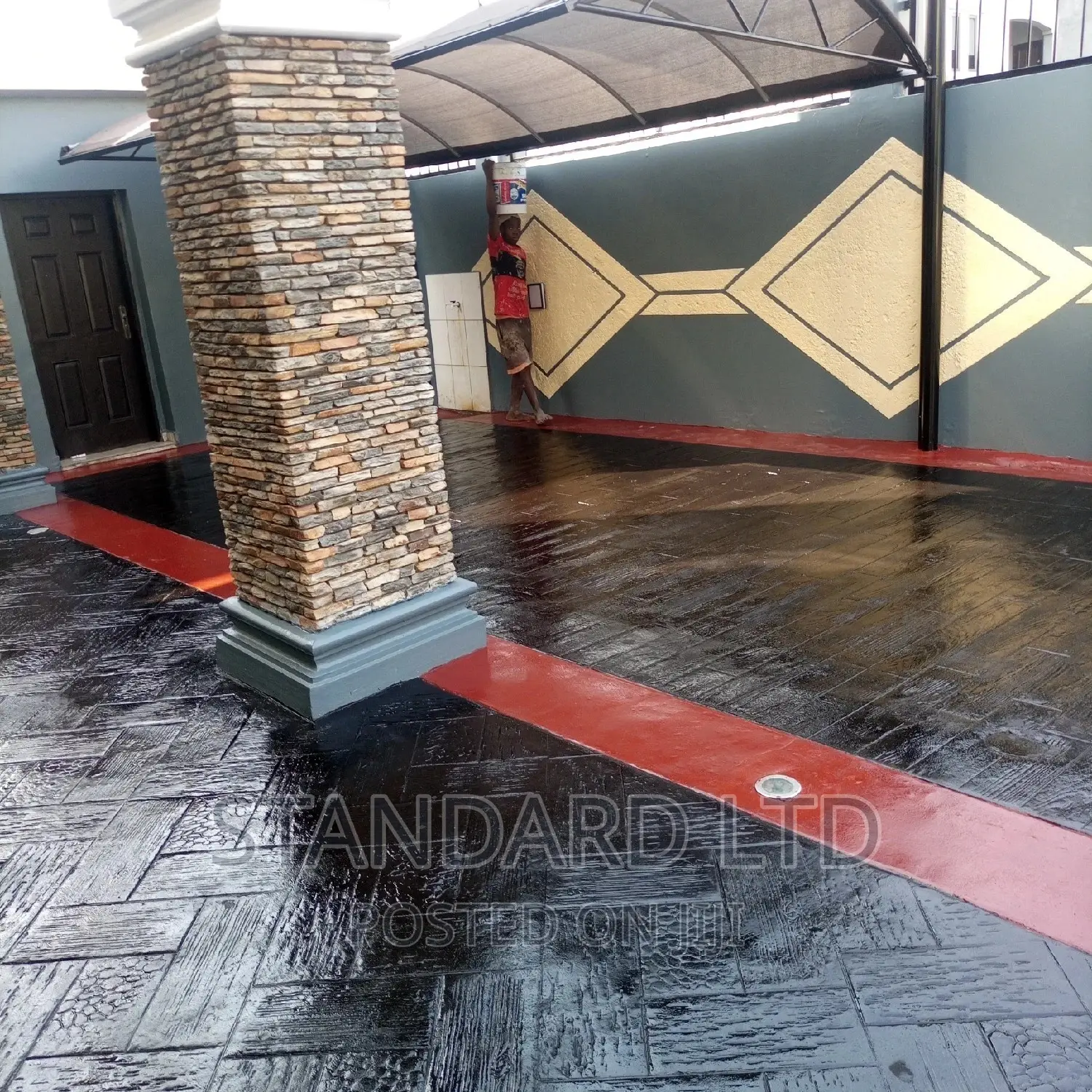 American/Stamped Concrete Floor/Increte Floor/Wooden Pattern