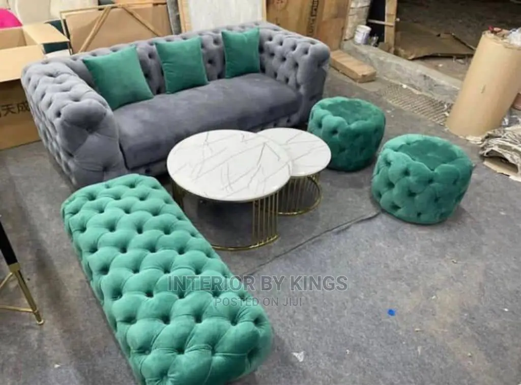 3seater +3 Pieces of Ottoman and Center Table