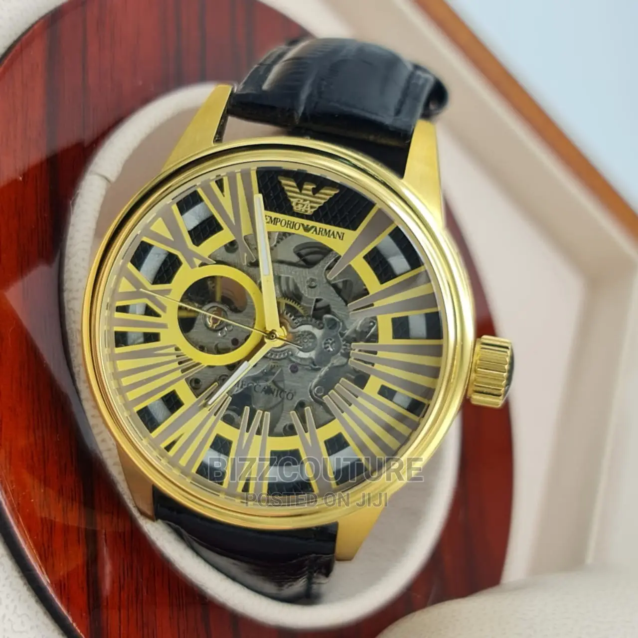 ARMANI Top Notch Leather Watch Available in Store